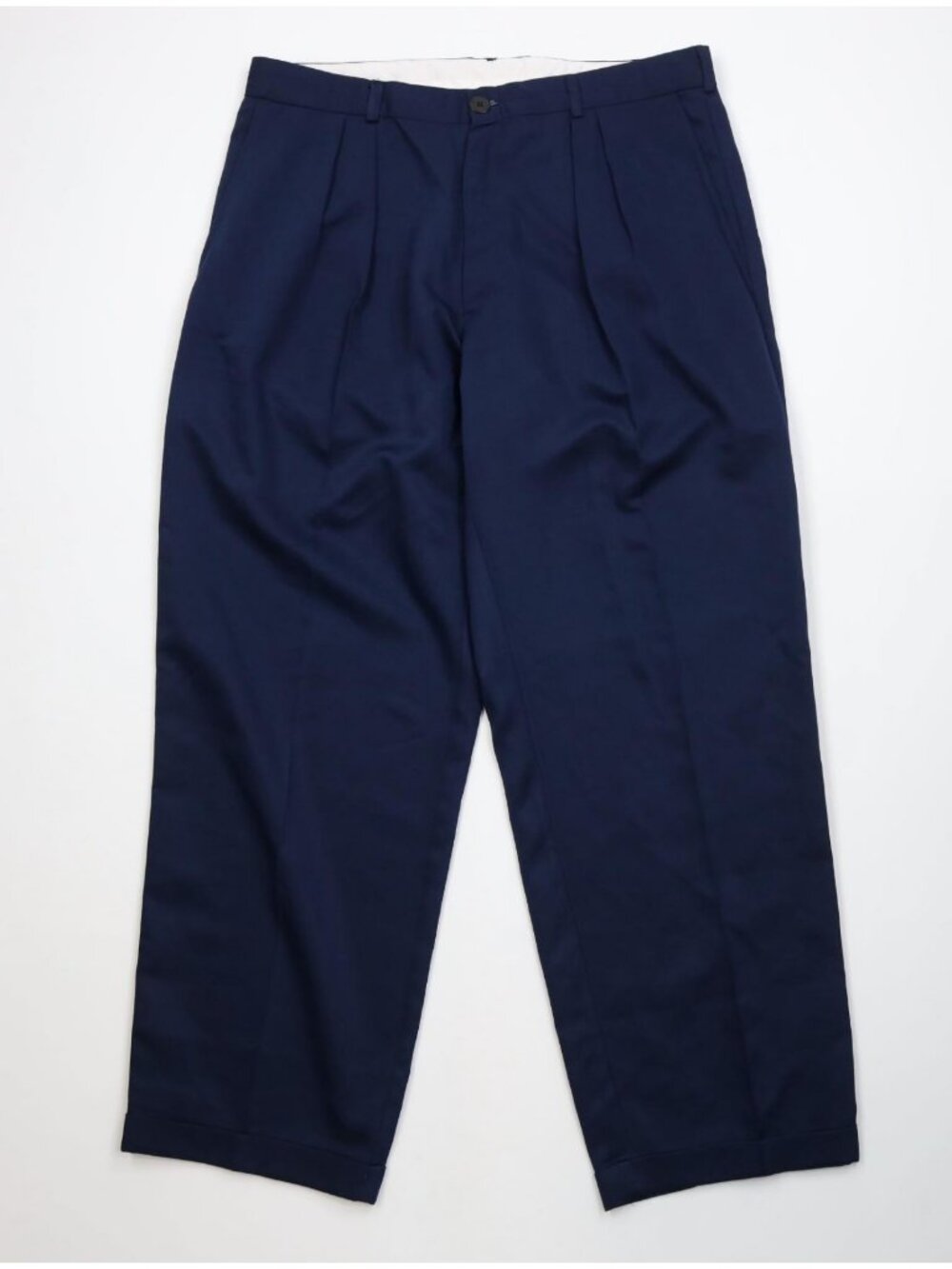 Vintage Nike Golf Mens Size 36x30 Pleated Cuffed Wide Leg Chino Pants Navy Blue